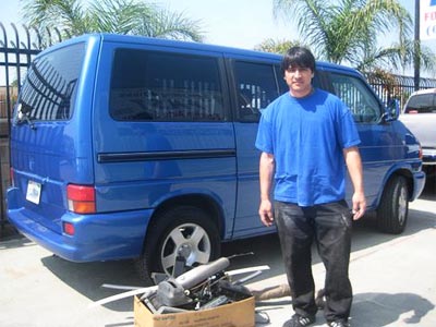 Blue Volkswagen Vanagon